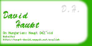 david haupt business card